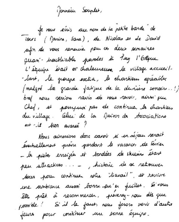 image19, Lettre